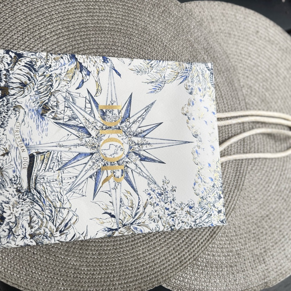 Dior White and Blue Tote Bag